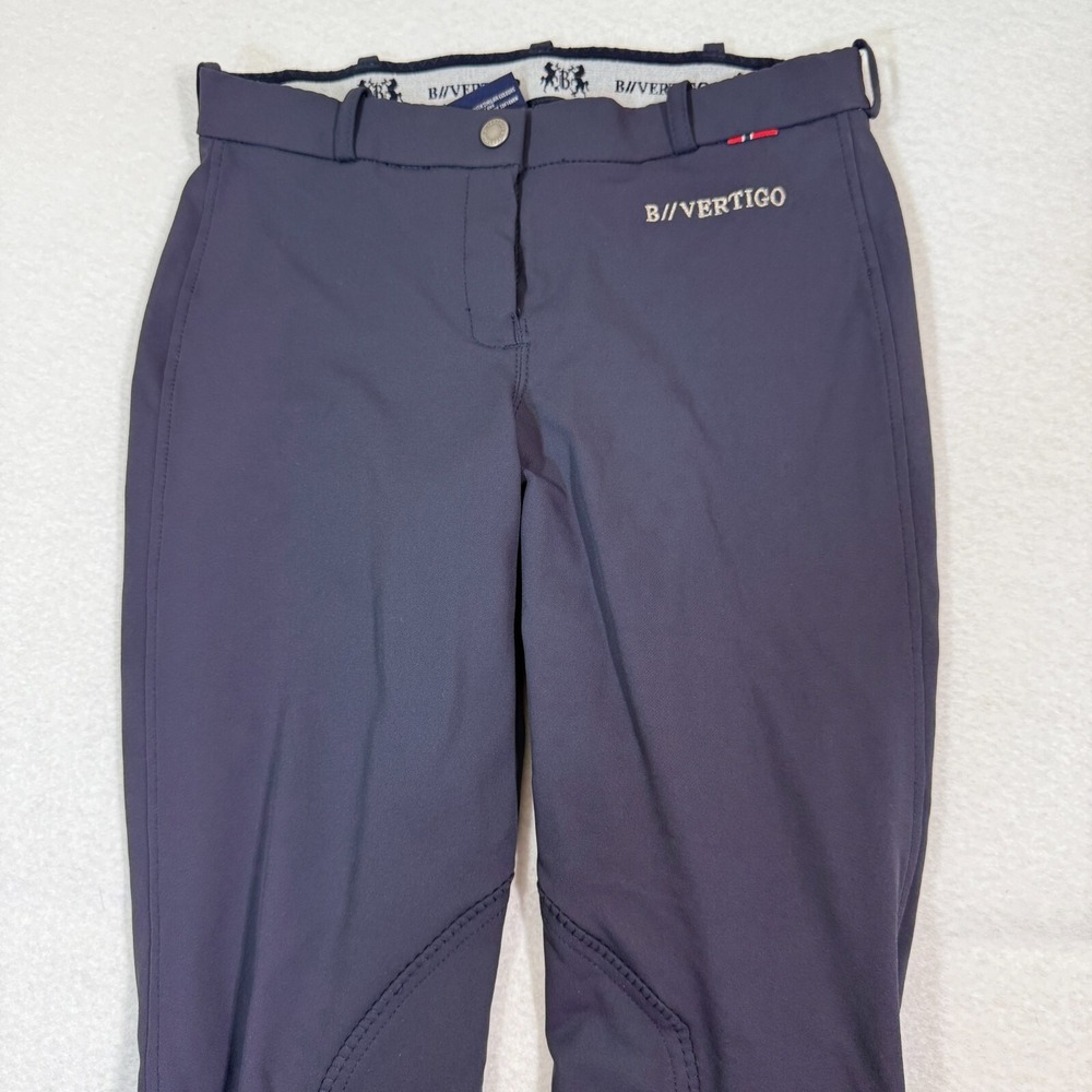 B Vertigo Pants Womens XS Navy Blue Equestrian Breeches Stretch Riding Gear